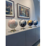 Globus TROIKA 23,5 Grad, śr. 25cm, metalowa podstawa, granatowo-złoty