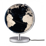 Globus TROIKA Terra Light, śr. 25cm, metalowa podstawa, czarno-srebrny