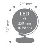 Globus TROIKA Terra Light, śr. 25cm, metalowa podstawa, niebiesko-zielony