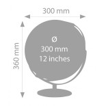 Globus TROIKA Juri, śr. 30cm, metalowa podstawa, srebrno-czarny