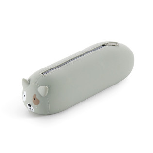 Piórnik tuba MIQUELRIUS, silikonowy soft touch, jednokomorowy 200×45×45mm, piesek, szary