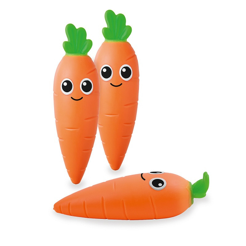 Gniotek TRENDHAUS CP HS-6, rozciągliwa marchewka z piaskiem, pomarańczowa