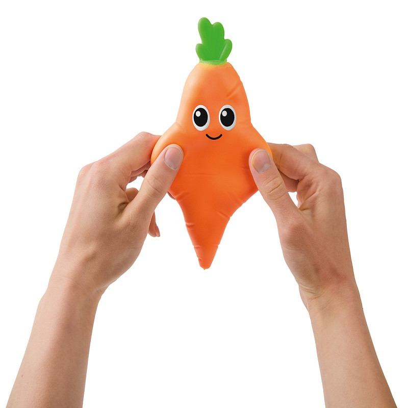Gniotek TRENDHAUS CP HS-6, rozciągliwa marchewka z piaskiem, pomarańczowa