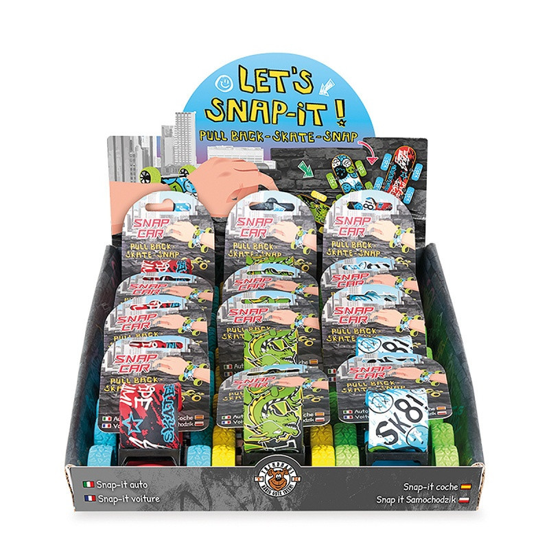 Speed samochodzik bransoletka i deskorolka TRENDHAUS SA, 3w1, mix kolorów