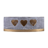 Lampion owal DONAU HOME Golden Heart, 270x95mm, grafitowy