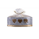 Lampion owal DONAU HOME Golden Heart, 270x95mm, grafitowy