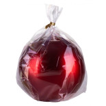 Świeca kula DONAU HOME Aurora, 100x100mm, rubin