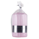 Świeca słupek ryflowana DONAU HOME Alva, 60x90mm, różowy