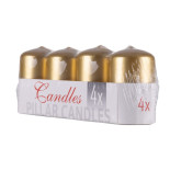 Świeca słupek DONAU HOME Adwent Lakier, 50x80mm, 4 szt., złoty