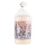 Świeca słupek DONAU HOME Africa Travel, 80x150mm, kremowy