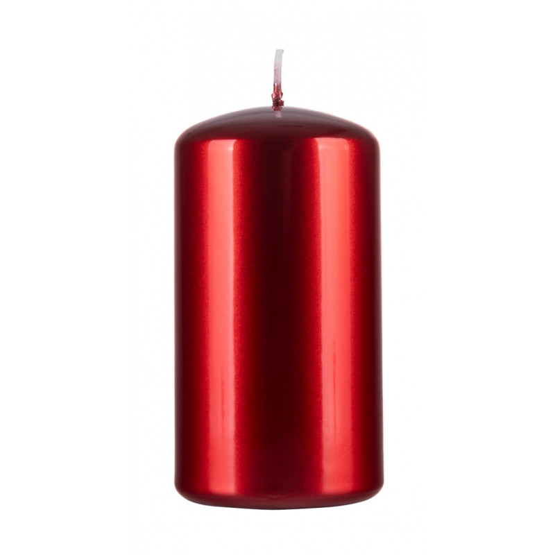 Świeca słupek DONAU HOME Aurora, 70x130mm, rubin