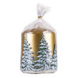 Świeca słupek DONAU HOME Frozen Dreams, 70x90mm, złoty