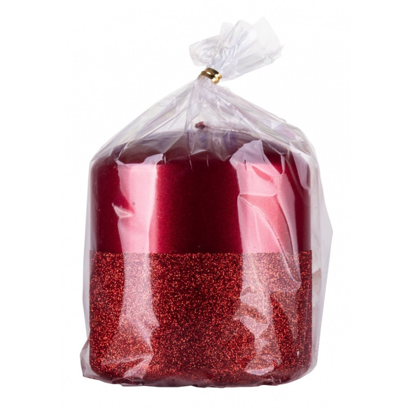 Świeca słupek DONAU HOME Onyx, 80x90mm, czerwony