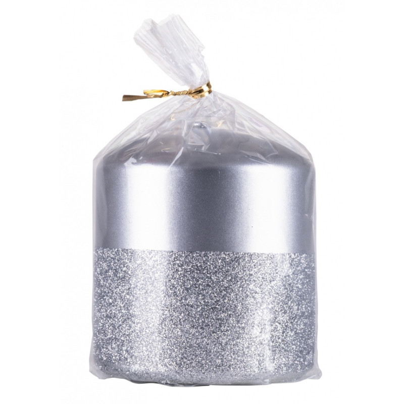 Świeca słupek DONAU HOME Onyx, 80x90mm, srebrny