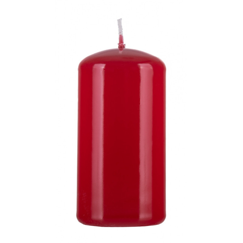 Świeca słupek DONAU HOME Standard Gloss, 50x100mm, czerwony