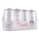 Świeca słupek DONAU HOME Standard Lakier, 50x100mm, 4 szt., biały perła