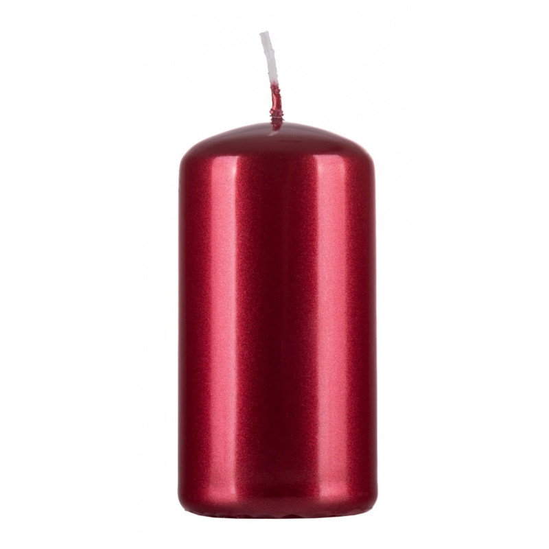 Świeca słupek DONAU HOME Standard Lakier, 50x100mm, 4 szt., czerwony metaliczny połysk