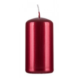 Świeca słupek DONAU HOME Standard Lakier, 50x100mm, 4 szt., czerwony metaliczny połysk