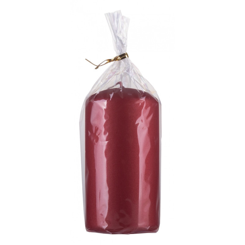 Świeca słupek DONAU HOME Standard Lakier, 60x115mm, czerwony metaliczny mat