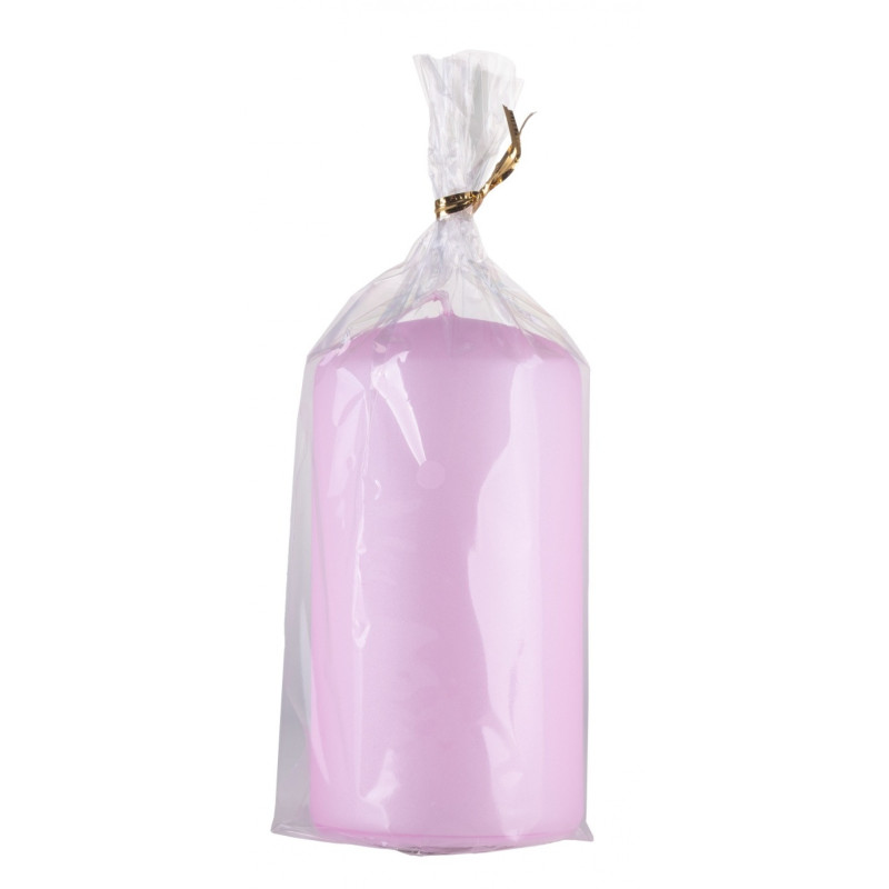 Świeca słupek DONAU HOME Standard Lakier, 60x115mm, różowy perła mat