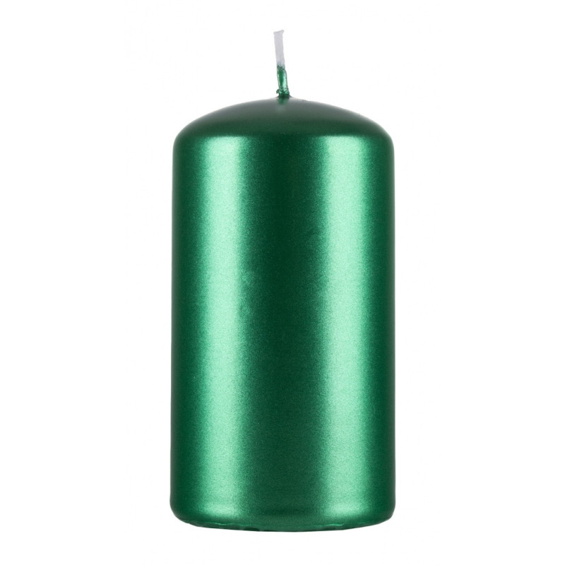Świeca słupek DONAU HOME Standard Lakier, 60x115mm, zielony metaliczny połysk