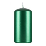 Świeca słupek DONAU HOME Standard Lakier, 60x115mm, zielony metaliczny połysk