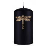 Świeca słupek DONAU HOME Ważka, 70x130mm, czarny