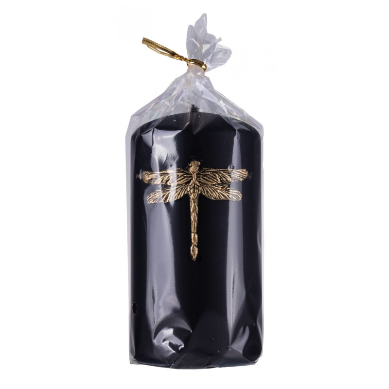 Świeca słupek DONAU HOME Ważka, 70x130mm, czarny