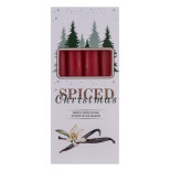 Świeca stołowa DONAU HOME Spiced Christmas, 20x170mm, 4 szt., wanilia, czerwony