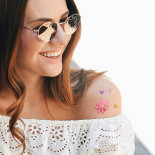 Długopisy żelowe do tatuażu z brokatem TRENDHAUS FF, zestaw 4 szt., mix kolorów