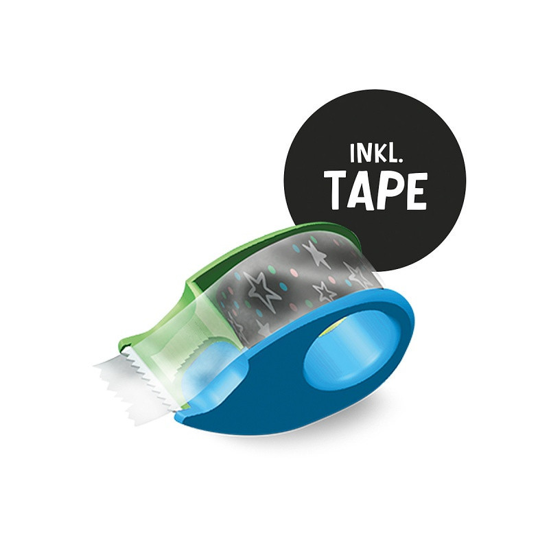 Dyspenser z przezroczystą taśmą klejącą TRENDHAUS BTS, mix kolorów