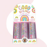 Linijka brokatowa TRENDHAUS GF, 16 cm, mix kolorów