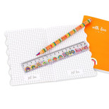 Linijka brokatowa TRENDHAUS GF, 16 cm, mix kolorów