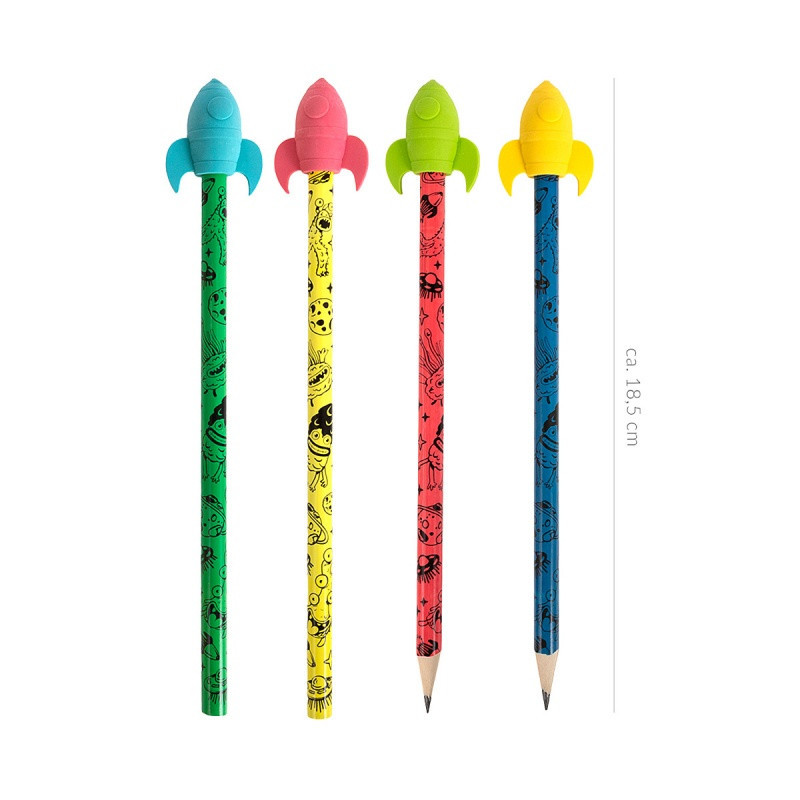 Ołówek z rakietą zmieniający kolor TRENDHAUS SA, mix kolorów