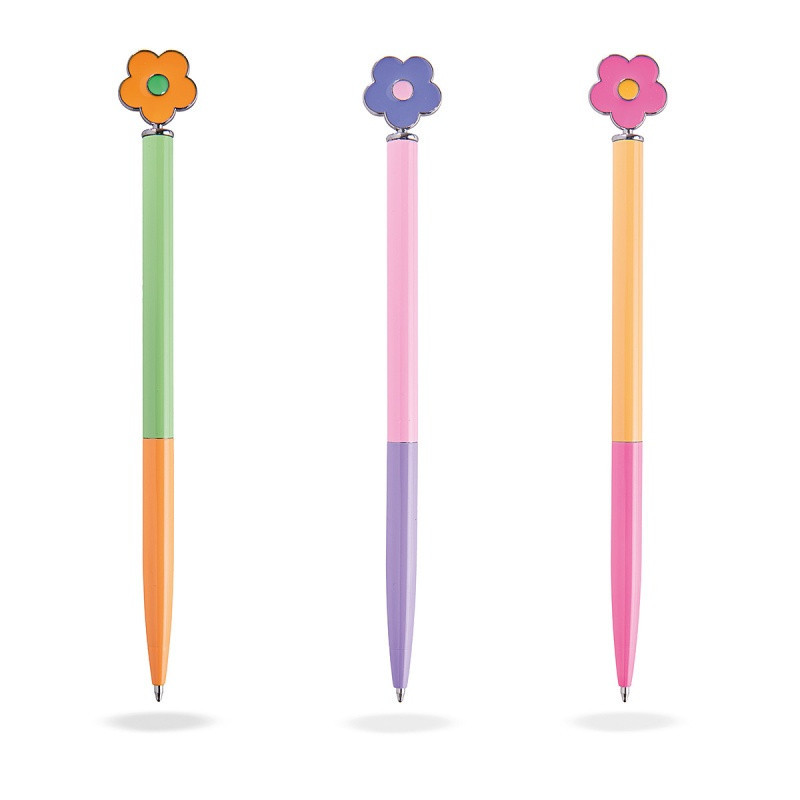 Długopis metalowy TRENDHAUS GFH, kwiatek, mix kolorów