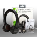 Słuchawki bezprzewodowe Q-CONNECT, z mikrofonem, czarne
