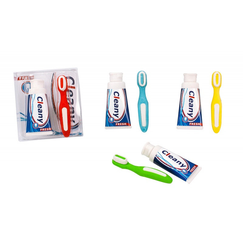 Gumka szczoteczka i pasta TRENDHAUS ER, zestaw 2 szt.,, mix kolorów