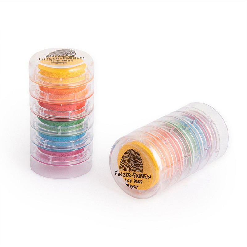 Farby do stemplowania palcami TRENDHAUS T, 6 szt., mix kolorów