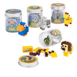 Temperówka z klocków TRENDHAUS T, zwierzęta w dżungli, mix kolorów