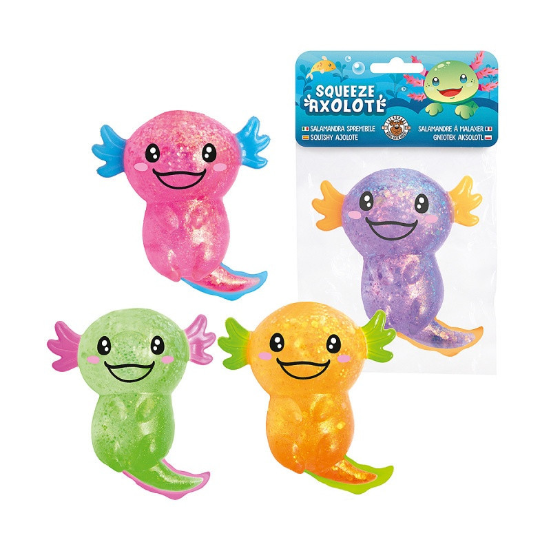 Gniotek brokatowy TRENDHAUS Axolotl, mix kolorów