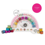 Taśmy klejące z podajnikiem TRENDHAUS Good Feelings, zestaw tęczowy, mix kolorów