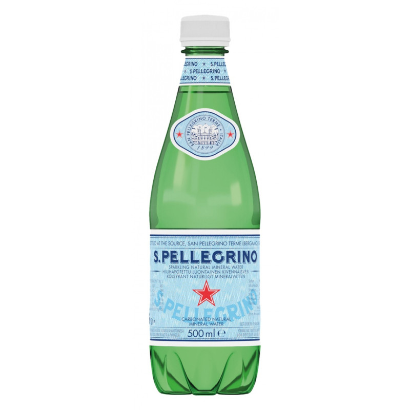 Woda S.PELLEGRINO, delikatny gaz, butelka plastikowa, 0,5l