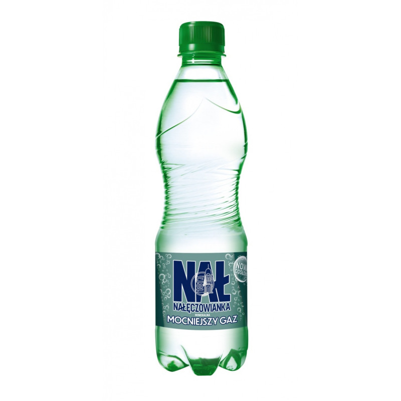 Woda mineralna NAŁĘCZOWIANKA, mocny gaz, 0,5l