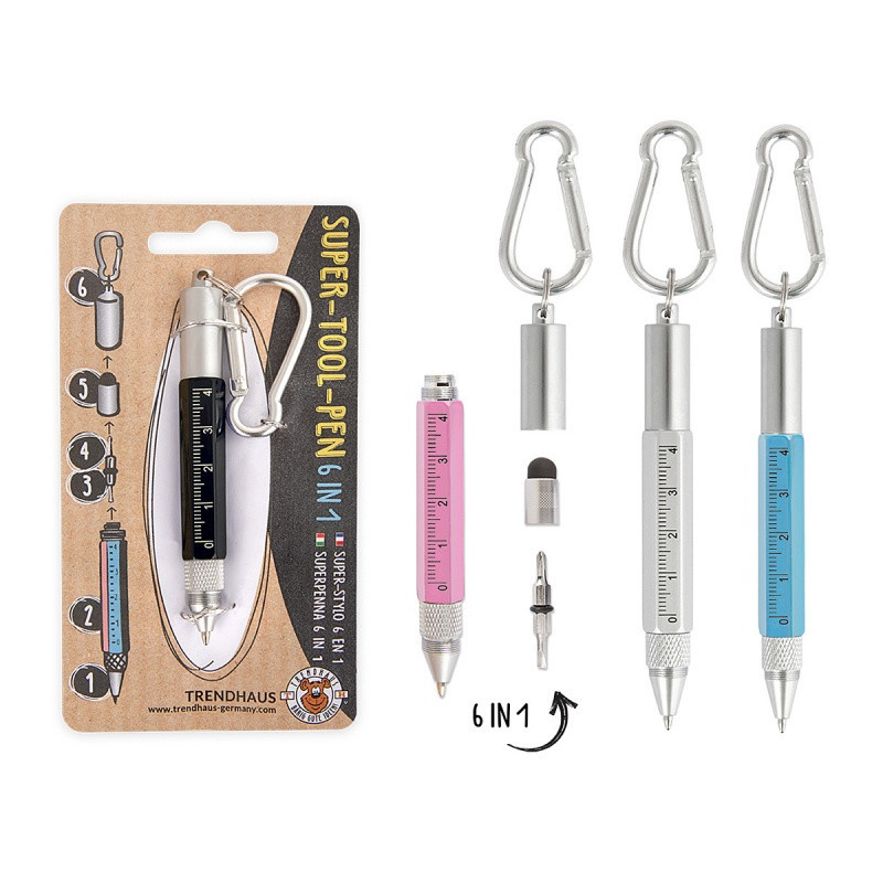 Wszystko do szkoły TRENDHAUS SCH, długopis-brelok zestaw narzędziowy, mix kolorów