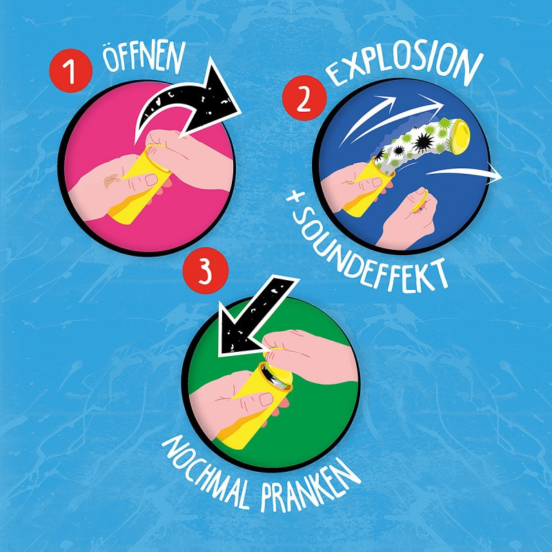 Wyskakująca puszka do robienia żartów TRENDHAUS PB, mix kolorów