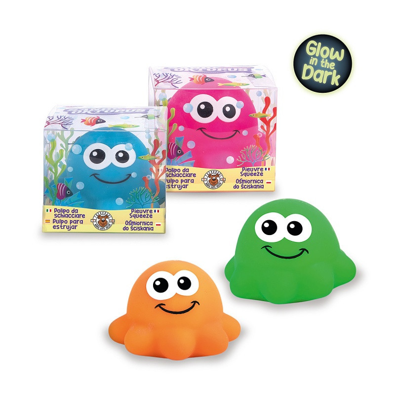 Gniotek ośmiornica fluorescencyjna TRENDHAUS SO, mix kolorów