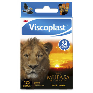 Plastry dziecięce VISCOPLAST-3M, Mufasa Król Lew, 72x25 mm, 10 szt., pudełko