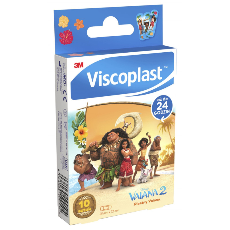 Plastry dziecięce VISCOPLAST-3M, Vaiana, 72x25 mm, 10 szt., pudełko
