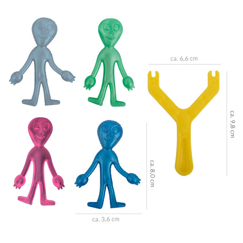 Proca z dwoma kosmitami TRENDHAUS SA, mix kolorów