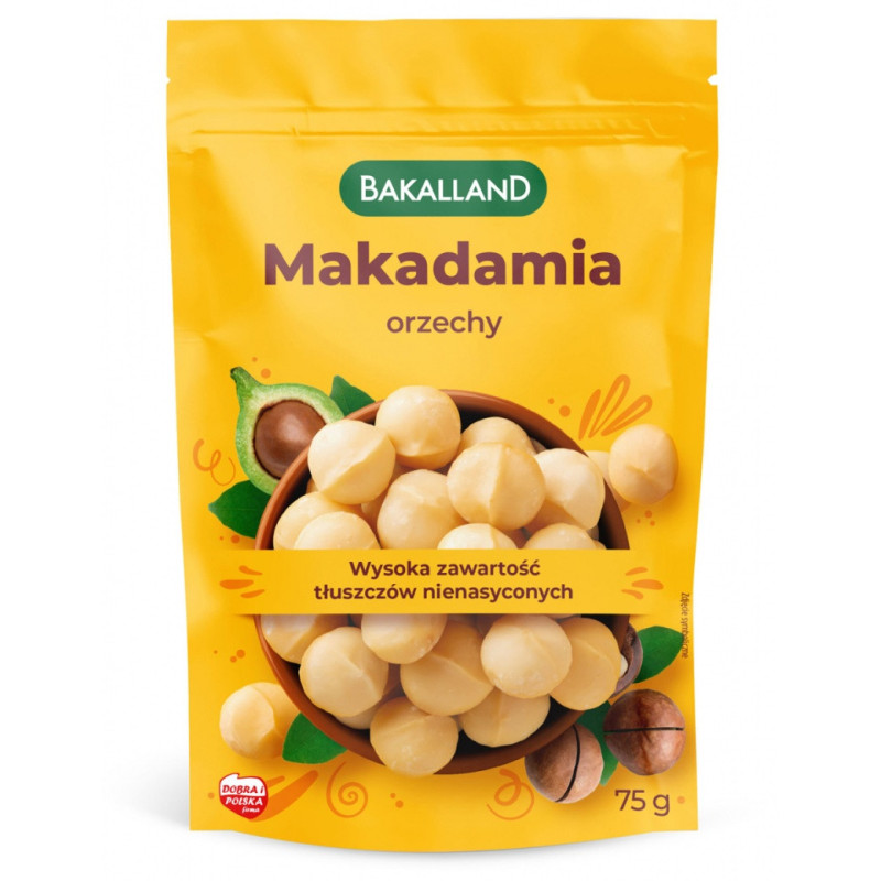 Orzechy makadamia BAKALLAND, 75g